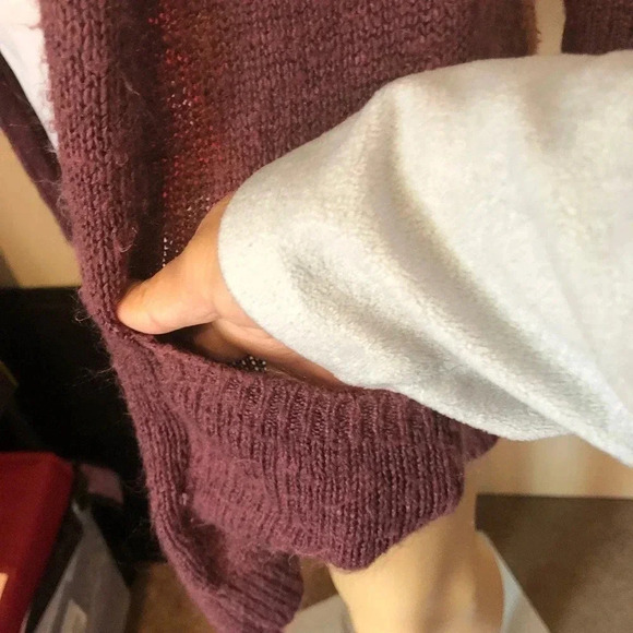 Pink Rose Knit Open Cardigan Women Size XS - Picture 5 of 6